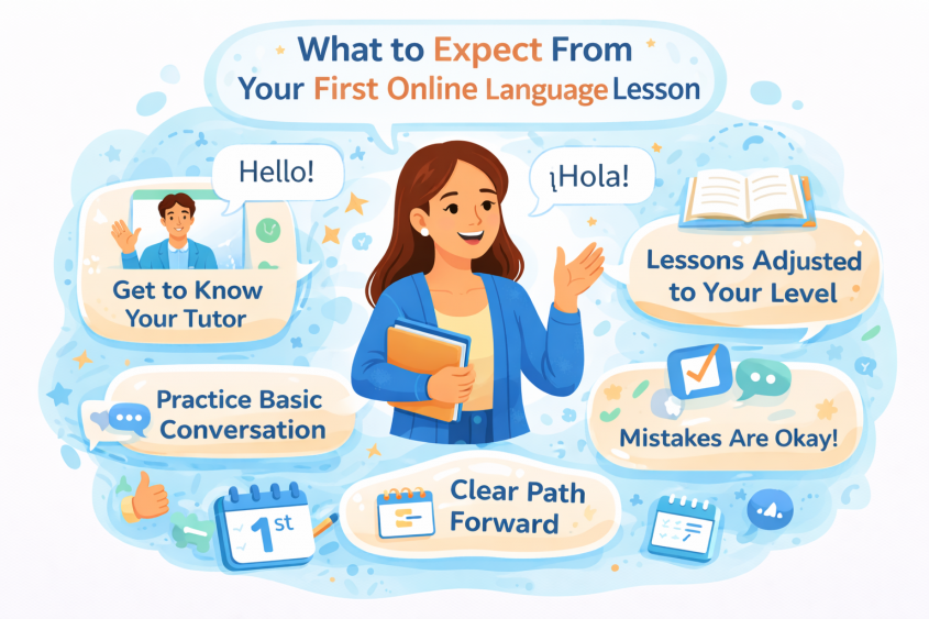 What to Expect From Your First Online Language Lesson